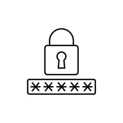 Code lock icon Art design illustration