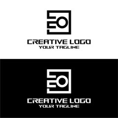 creative letter logo eo design vector