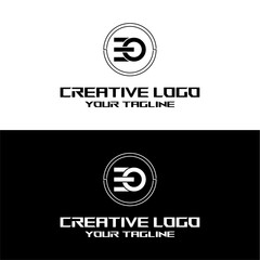 creative letter logo eo design vector