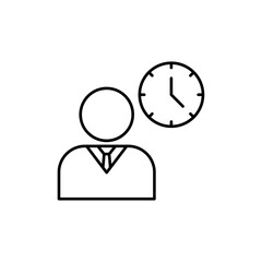 Fototapeta premium Office hours icon Art design illustration