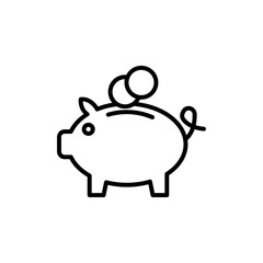 Piggy bank icon Art design illustration