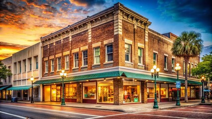 Vintage Tallahassee Department Store Exterior, Florida, Retro Shopping, 1950s Style Architecture, Classic Retail Building