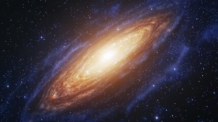 Fototapeta premium Majestic Spiral Galaxy in Deep Space