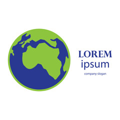 simple and creative globe logo design