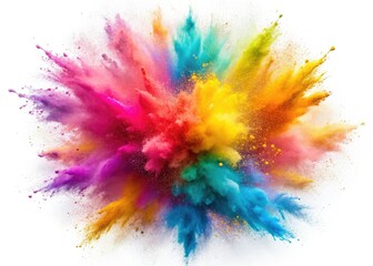 Abstract Holi pastel hues burst in a vibrant powder explosion, a festive photographic backdrop.