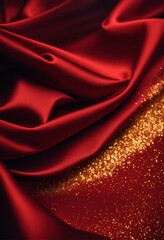 Obraz premium red glitter silk background