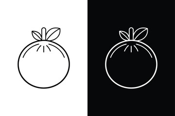 Simple Orange Outline Icon. Professional Line Design for Versatile Use