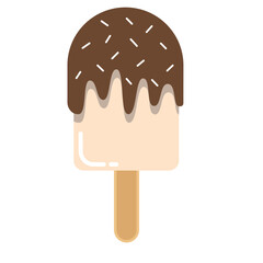 Ice Cream Popsicle Sweet Snack Illustration Isolated on White Background