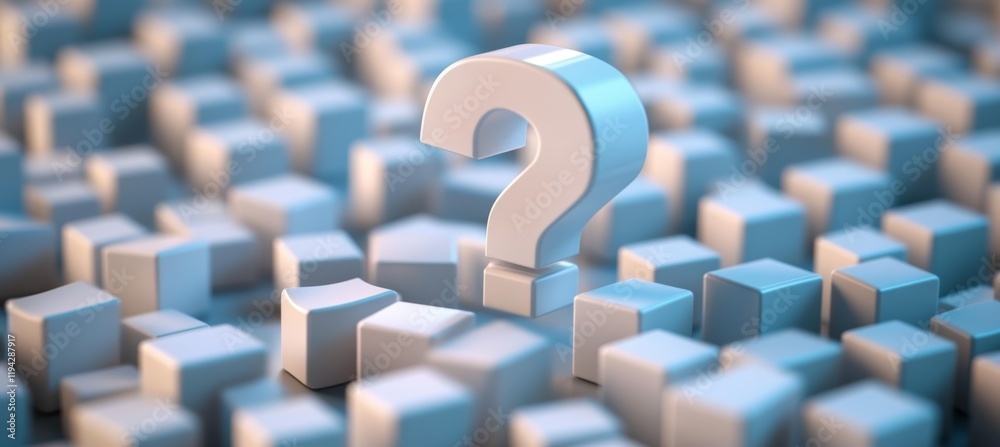 Poster question sign symbol. creative solution and critical thinking. generative ai technology.