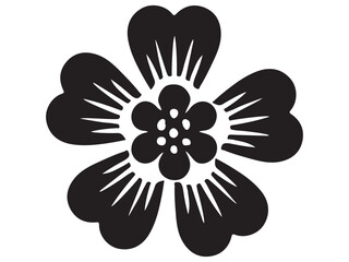 black and white flower