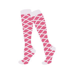 Gray socks with black diagonal lines Illustration