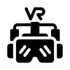 Virtual Reality Headset glyph icon