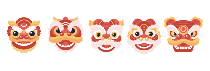 Chinese lion head, new year, celebration