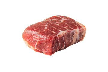 Raw steak, studio shot, white background, food prep