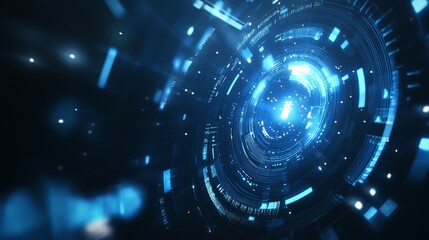 Obraz premium Abstract blue digital technology background