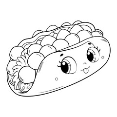 Hotdog cartoon cute