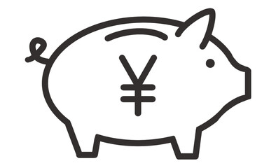 貯金箱をモチーフにしたシンプルなアイコンデザイン