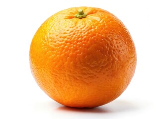 Juicy orange, vibrant still life. Isolated on white, showcasing its fresh, healthy appeal. Perfect for food photography.