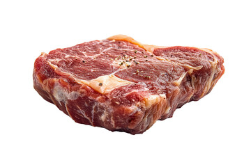 Fototapeta premium Raw steak, peppered, studio shot, white background, cooking