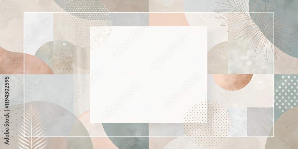Leinwandbilder elegant abstract background with central blank space for text or image featuring neutral tones and g
