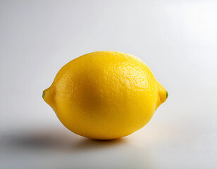clean, minimal shot of a single fresh lemon on a white surface