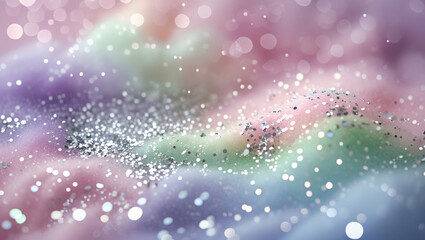 Aqua turquoise and teal green bokeh glitter sparkle background