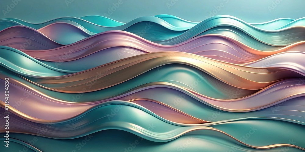 Leinwandbilder abstract pastel waves an elegant seamless pattern of flowing curves and smooth textures