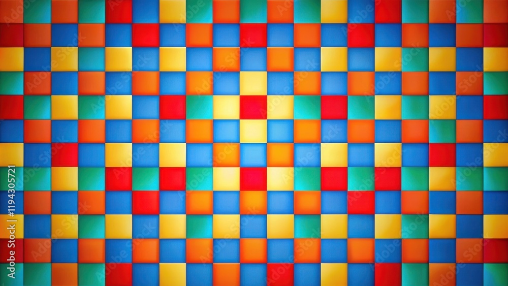 Fototapete vibrant colorful square pattern background texture for design projects