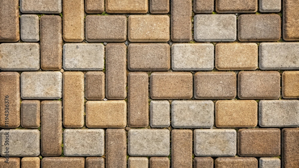 Leinwandbilder textured paving stone pattern a detailed view of interlocking blocks in neutral tones