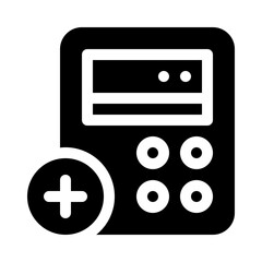 Calculator glyph icon