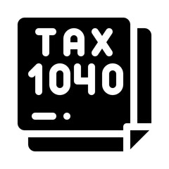 Tax Form 1040 glyph icon