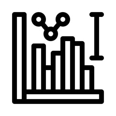 Histogram line icon