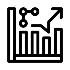 Trend arrow line icon