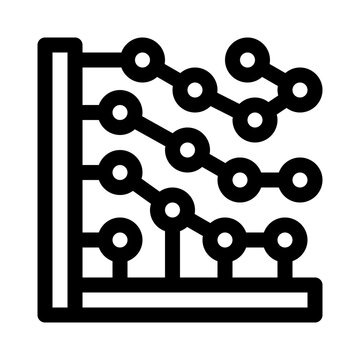 Scatter plot line icon