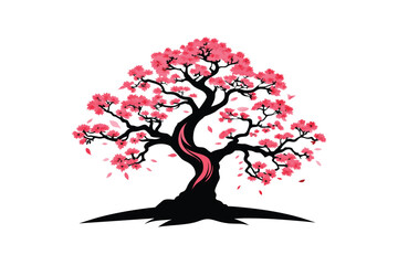sakura tree silhouette B.eps