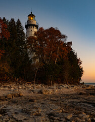 721-67 Cana Island Lighthouse in Pre-Dawn Light