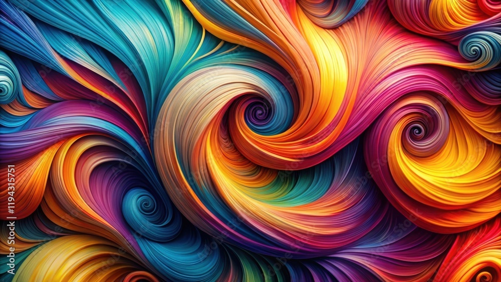 Aufkleber abstract swirling vibrant hues a kaleidoscope of colorful spirals and dynamic flows