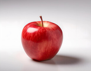 red apple on white background
