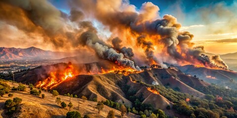 Majestic Landscape Under Threat from Wildfire
