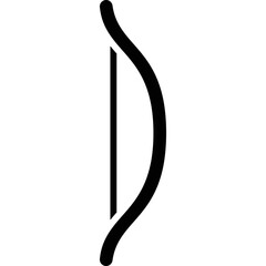 Simple vector icon bow for shooting