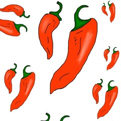 Jalapeño or halapenyo or mexicon chili in white background 