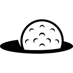 Simple vector icon golf ball
