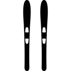 Simple vector icon ski