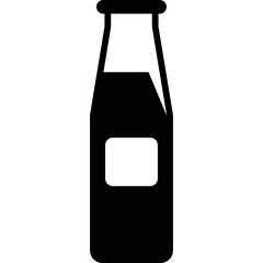 Silhouette of a glass milk bottle