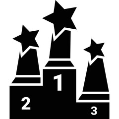 Simple vector icon winner podium
