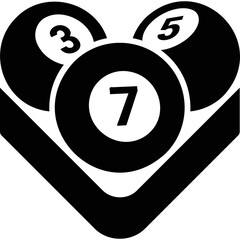 Simple vector icon billiards
