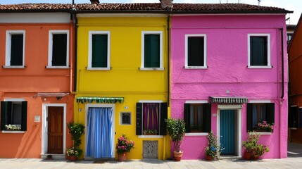 Vibrant Colorful Houses of Burano, Italy
