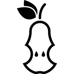 Simple vector icon pear