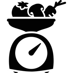 Simple vector icon market scales