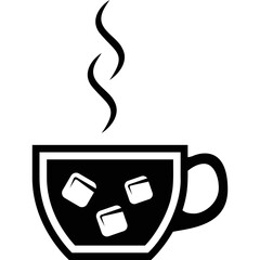 Simple vector icon drink hot